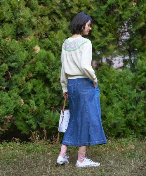 CARA O CRUZ / キャラ・オ・クルス ミニ・ひざ丈スカート | フレアデニムスカート【CoC by CARA O CRUZ】 | 詳細11