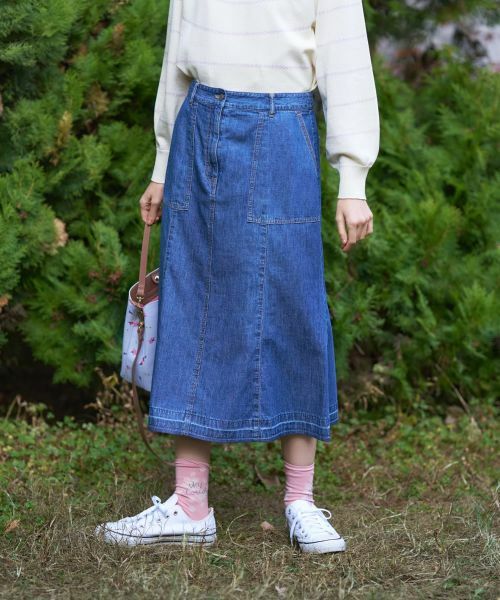 CARA O CRUZ / キャラ・オ・クルス ミニ・ひざ丈スカート | フレアデニムスカート【CoC by CARA O CRUZ】 | 詳細2