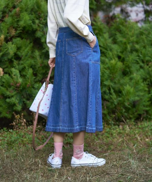 CARA O CRUZ / キャラ・オ・クルス ミニ・ひざ丈スカート | フレアデニムスカート【CoC by CARA O CRUZ】 | 詳細5