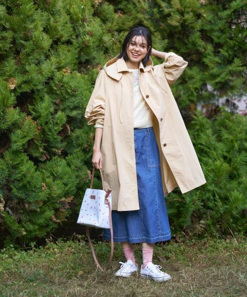 CARA O CRUZ / キャラ・オ・クルス ミニ・ひざ丈スカート | フレアデニムスカート【CoC by CARA O CRUZ】 | 詳細7