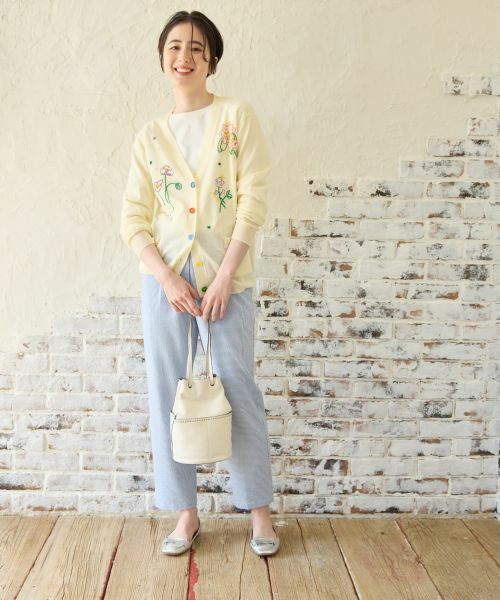 CARA O CRUZ / キャラ・オ・クルス カーディガン・ボレロ | フローラル刺繍Vネックカーディガン【CoC by CARA O CRUZ】 | 詳細11