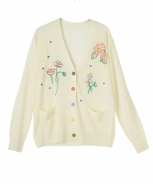 CARA O CRUZ / キャラ・オ・クルス カーディガン・ボレロ | フローラル刺繍Vネックカーディガン【CoC by CARA O CRUZ】 | 詳細28