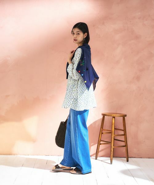 CARA O CRUZ / キャラ・オ・クルス カーディガン・ボレロ | フローラル刺繍Vネックカーディガン【CoC by CARA O CRUZ】 | 詳細13