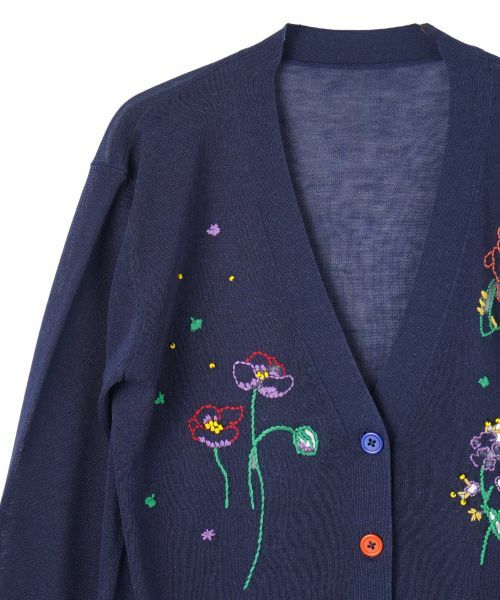 CARA O CRUZ / キャラ・オ・クルス カーディガン・ボレロ | フローラル刺繍Vネックカーディガン【CoC by CARA O CRUZ】 | 詳細21