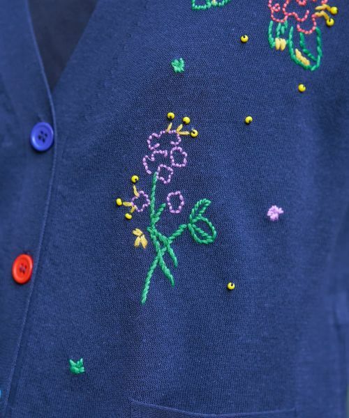 CARA O CRUZ / キャラ・オ・クルス カーディガン・ボレロ | フローラル刺繍Vネックカーディガン【CoC by CARA O CRUZ】 | 詳細27
