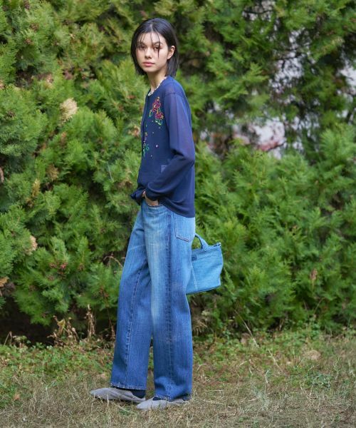 CARA O CRUZ / キャラ・オ・クルス カーディガン・ボレロ | フローラル刺繍Vネックカーディガン【CoC by CARA O CRUZ】 | 詳細9