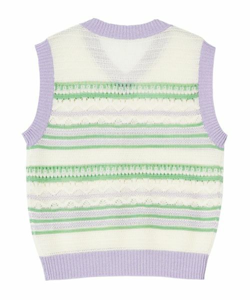 CARA O CRUZ / キャラ・オ・クルス テーラードジャケット | Vネック マルチボーダーニットベスト【CoC by CARA O CRUZ】 | 詳細20