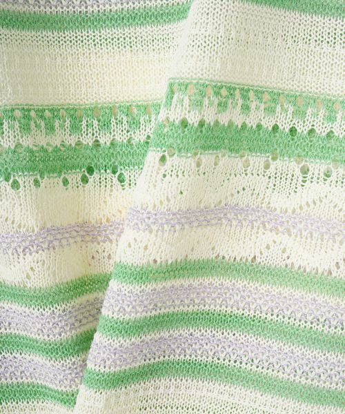 CARA O CRUZ / キャラ・オ・クルス テーラードジャケット | Vネック マルチボーダーニットベスト【CoC by CARA O CRUZ】 | 詳細22