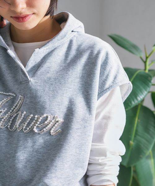 CARA O CRUZ / キャラ・オ・クルス テーラードジャケット | ロゴ刺繍フード付きベスト | 詳細16