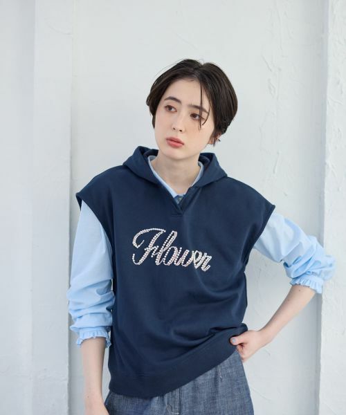 CARA O CRUZ / キャラ・オ・クルス テーラードジャケット | ロゴ刺繍フード付きベスト | 詳細2