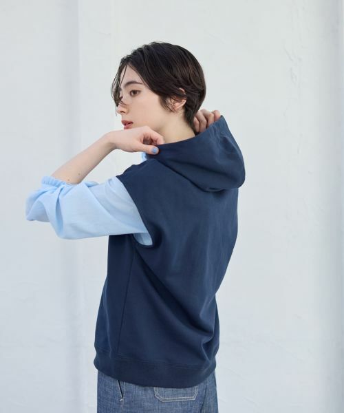 CARA O CRUZ / キャラ・オ・クルス テーラードジャケット | ロゴ刺繍フード付きベスト | 詳細4