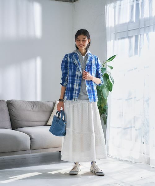 CARA O CRUZ / キャラ・オ・クルス ミニ・ひざ丈スカート | 洗えるレースティアードロングスカート | 詳細14