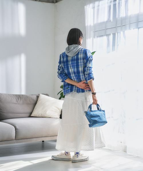 CARA O CRUZ / キャラ・オ・クルス ミニ・ひざ丈スカート | 洗えるレースティアードロングスカート | 詳細18