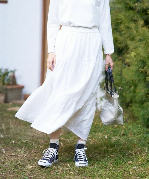 CARA O CRUZ / キャラ・オ・クルス ミニ・ひざ丈スカート | 洗えるレースティアードロングスカート | 詳細2