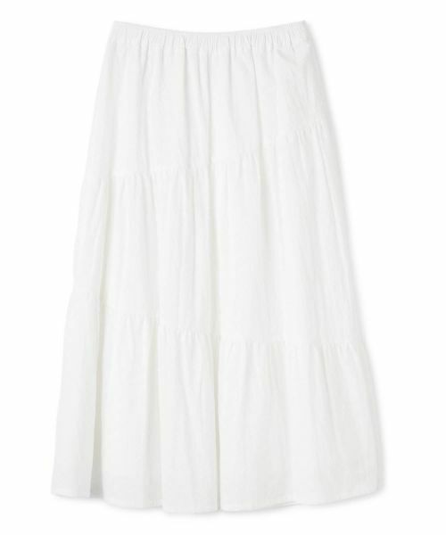 CARA O CRUZ / キャラ・オ・クルス ミニ・ひざ丈スカート | 洗えるレースティアードロングスカート | 詳細29