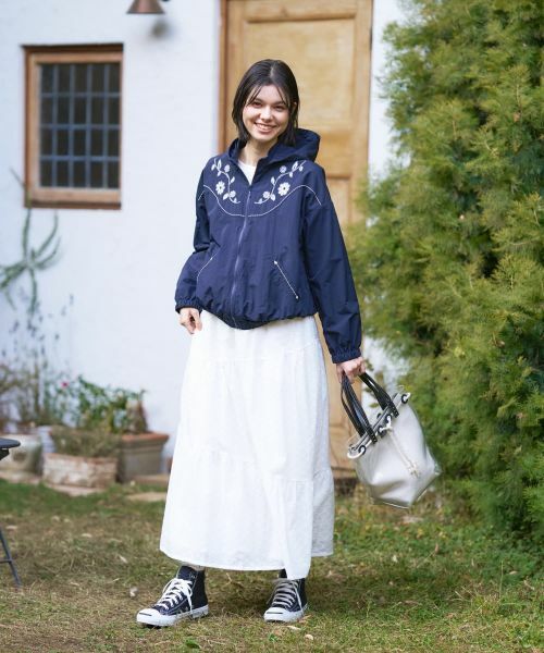 CARA O CRUZ / キャラ・オ・クルス ミニ・ひざ丈スカート | 洗えるレースティアードロングスカート | 詳細5