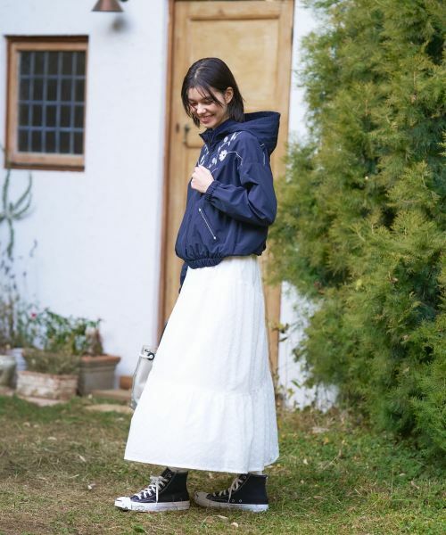 CARA O CRUZ / キャラ・オ・クルス ミニ・ひざ丈スカート | 洗えるレースティアードロングスカート | 詳細9