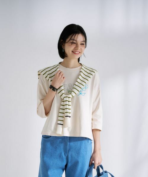 CARA O CRUZ / キャラ・オ・クルス スウェット | プリント七分袖トレーナー | 詳細7