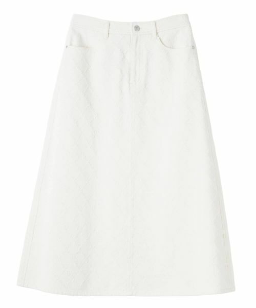 CARA O CRUZ / キャラ・オ・クルス ミニ・ひざ丈スカート | 格子柄ホワイトスカート | 詳細29