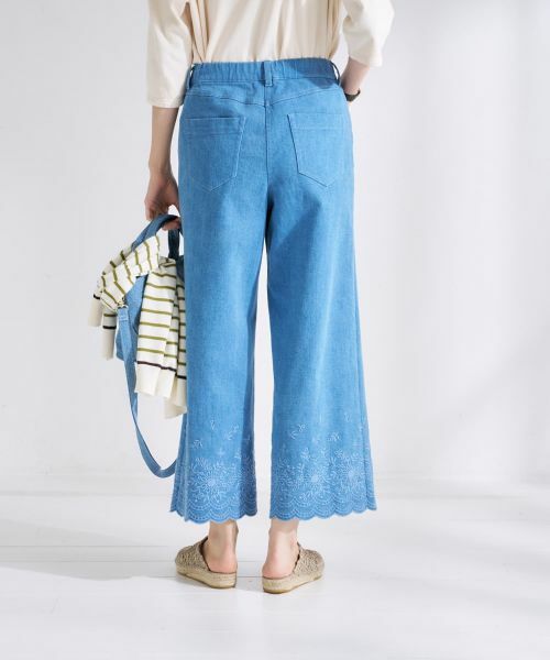 CARA O CRUZ / キャラ・オ・クルス デニムパンツ | 裾スカラップクロップドデニム | 詳細3