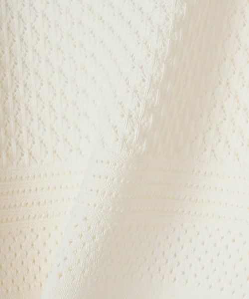 CARA O CRUZ / キャラ・オ・クルス その他小物 | 肩掛けカーデ風 透かし編み変形ストール | 詳細9