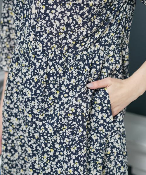 CARA O CRUZ / キャラ・オ・クルス ドレス | 洗える 丸襟フラワーワンピース | 詳細13