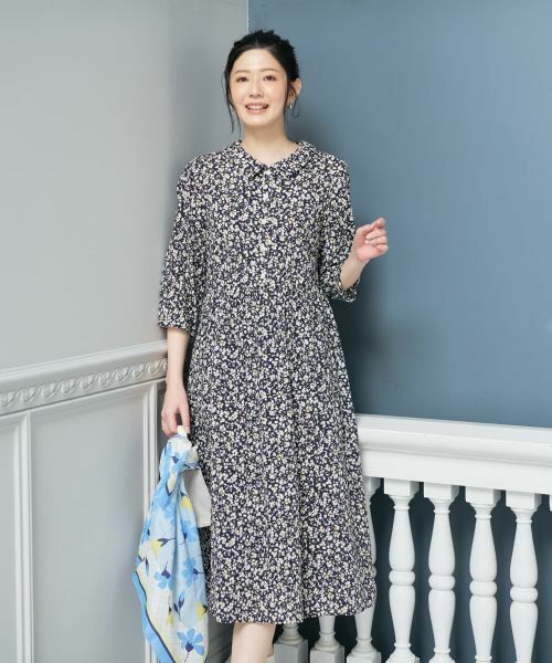CARA O CRUZ / キャラ・オ・クルス ドレス | 洗える 丸襟フラワーワンピース | 詳細2
