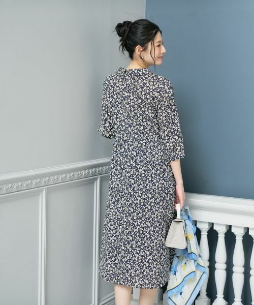 CARA O CRUZ / キャラ・オ・クルス ドレス | 洗える 丸襟フラワーワンピース | 詳細4