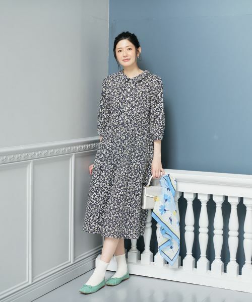 CARA O CRUZ / キャラ・オ・クルス ドレス | 洗える 丸襟フラワーワンピース | 詳細6