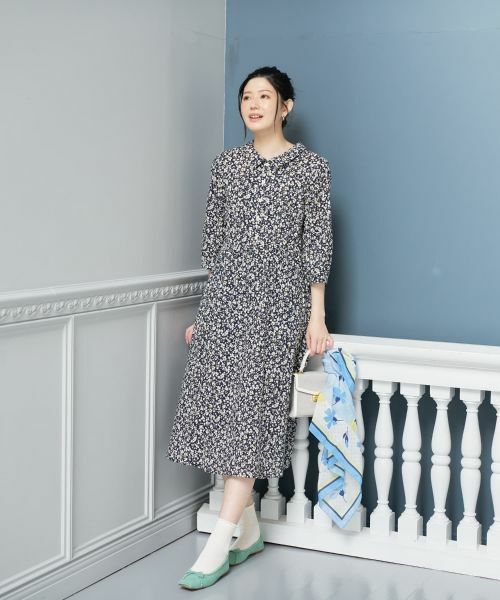 CARA O CRUZ / キャラ・オ・クルス ドレス | 洗える 丸襟フラワーワンピース | 詳細7