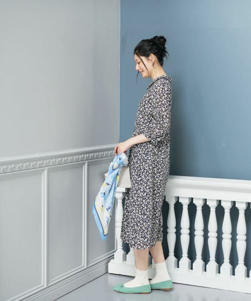 CARA O CRUZ / キャラ・オ・クルス ドレス | 洗える 丸襟フラワーワンピース | 詳細8