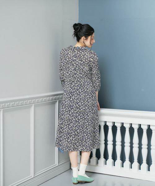 CARA O CRUZ / キャラ・オ・クルス ドレス | 洗える 丸襟フラワーワンピース | 詳細9
