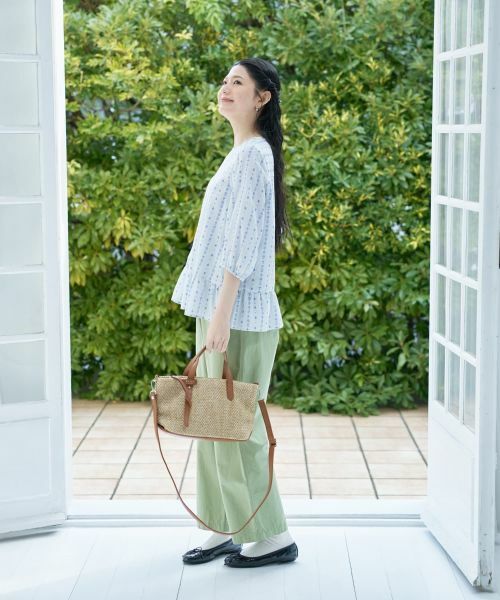 CARA O CRUZ / キャラ・オ・クルス シャツ・ブラウス | 洗える 切替幾何学柄ブラウス【DEVEAUX】 | 詳細10