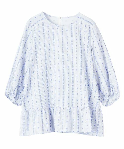 CARA O CRUZ / キャラ・オ・クルス シャツ・ブラウス | 洗える 切替幾何学柄ブラウス【DEVEAUX】 | 詳細16