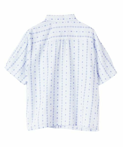 CARA O CRUZ / キャラ・オ・クルス シャツ・ブラウス | 幾何学柄フリルシャツ【DEVEAUX】 | 詳細1