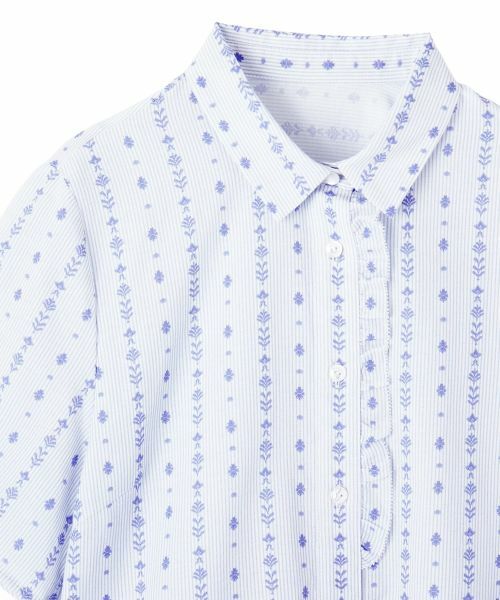 CARA O CRUZ / キャラ・オ・クルス シャツ・ブラウス | 幾何学柄フリルシャツ【DEVEAUX】 | 詳細2