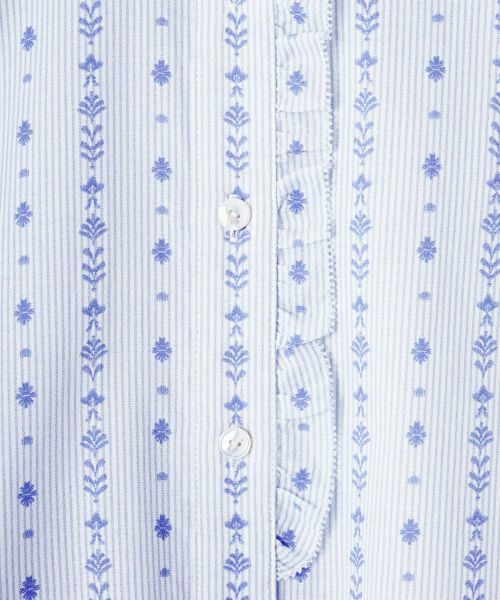 CARA O CRUZ / キャラ・オ・クルス シャツ・ブラウス | 幾何学柄フリルシャツ【DEVEAUX】 | 詳細3