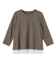 CARA O CRUZ / キャラ・オ・クルス カットソー | 裾チュールクルーネックカットソー