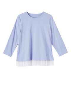 CARA O CRUZ / キャラ・オ・クルス カットソー | 裾チュールクルーネックカットソー