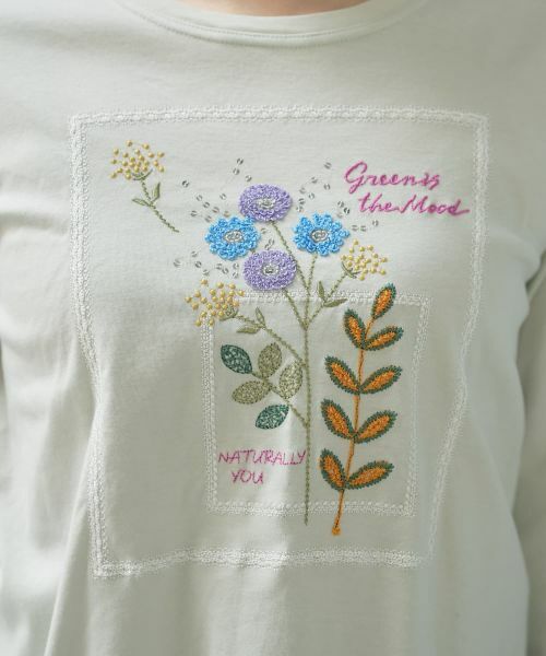 CARA O CRUZ / キャラ・オ・クルス カットソー | フラワー刺繍デザインカットソー | 詳細26