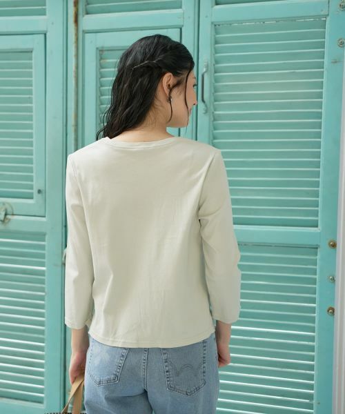 CARA O CRUZ / キャラ・オ・クルス カットソー | フラワー刺繍デザインカットソー | 詳細5