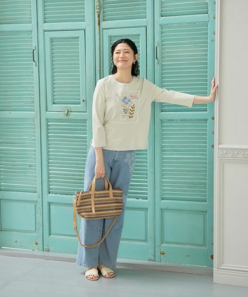 CARA O CRUZ / キャラ・オ・クルス カットソー | フラワー刺繍デザインカットソー | 詳細7