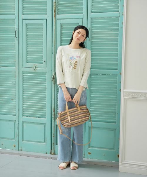 CARA O CRUZ / キャラ・オ・クルス カットソー | フラワー刺繍デザインカットソー | 詳細8