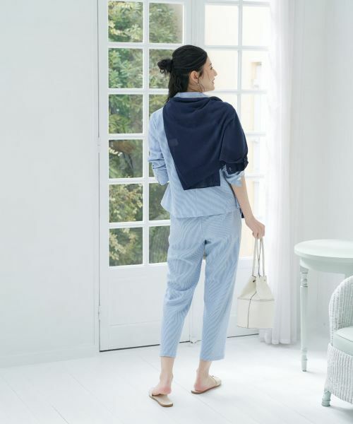 CARA O CRUZ / キャラ・オ・クルス テーラードジャケット | 洗える シアサッカーパイピングジャケット | 詳細24