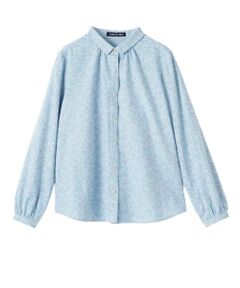 CARA O CRUZ / キャラ・オ・クルス シャツ・ブラウス | 洗える小花柄ギャザーネックシャツ【産地ナブル】