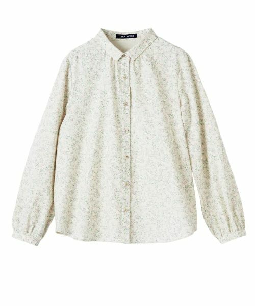 CARA O CRUZ / キャラ・オ・クルス シャツ・ブラウス | 洗える小花柄ギャザーネックシャツ【産地ナブル】 | 詳細17
