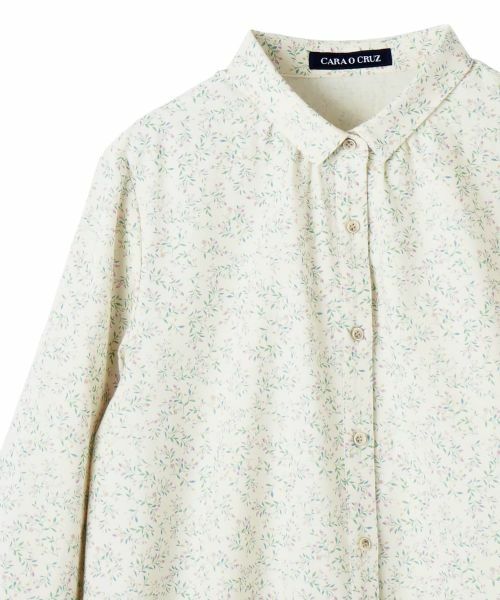 CARA O CRUZ / キャラ・オ・クルス シャツ・ブラウス | 洗える小花柄ギャザーネックシャツ【産地ナブル】 | 詳細19