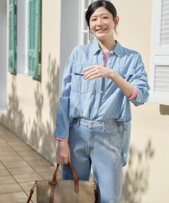 CARA O CRUZ / キャラ・オ・クルス シャツ・ブラウス | 洗える チュニックのウルトラライトオンデニムシャツ