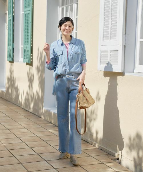 CARA O CRUZ / キャラ・オ・クルス シャツ・ブラウス | 洗える チュニックのウルトラライトオンデニムシャツ | 詳細11