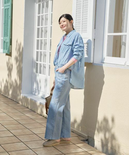 CARA O CRUZ / キャラ・オ・クルス シャツ・ブラウス | 洗える チュニックのウルトラライトオンデニムシャツ | 詳細13
